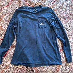 Vineyard vines navy blue long sleeve logo t-shirt